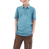 SELINK Golf Shirts for Boys Short Sleeve Dry Fit Moisture Wicking Polo Shirt Performance Sport Active Shirt