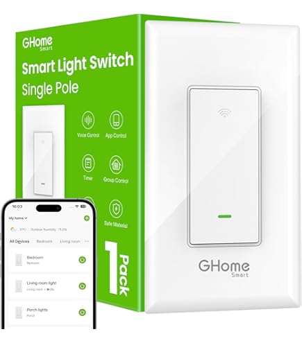 Lot De 2 Interrupteurs Variateurs Intelligents GoSund - Wi-Fi 2,4 GHz, Compatible Alexa/Google | Neuf Ouvert