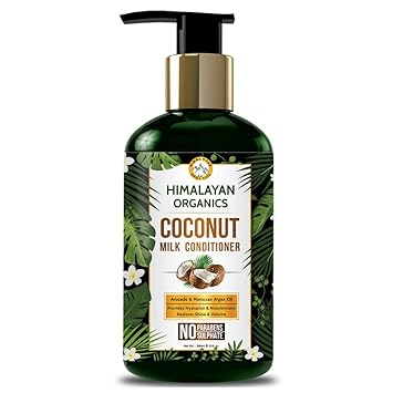 Himalayan Organics Coconut Milk Conditioner for Nourishing & Hydrating Hair - No Sulphates & Parabens, 300 ml