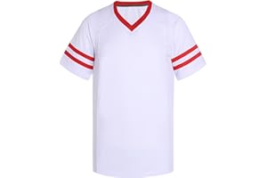Pullonsy American Football Jerseys for Men Unisex Replica Plain Workout Sport Game Shirts Casual Outwear