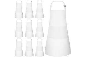 NACHLYNN 4/10/20 Pcs Kids Apron Adjustable Toddler Apron with 2 Pockets Kids Painting Aprons for Kids Painting Cooking Crafts