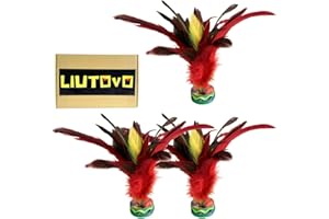 LIUTOVO Kick Shuttlecocks Colorful Feathers Chinese Jianzi Foot Sports Indoors & Outdoors Sports