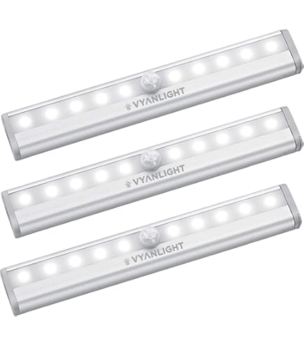 Molrebe Motion Sensor LED Lights, 6 Pack Battery Operated 10 LED Motion Closet Light, Stick-On Anywhere Magnetic Night Light Bar For Closet Under Cabinet Kitchen Hallway Stairway Vanity Wardrobe - View #8