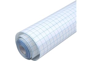 ArtCute Vinyl Transfer Paper Tape Roll -12" x 50 FT w/Alignment Grid Clear Transfer Tape for Silhouette Cameo, Adhesive Vinyl Contact Paper Roll for Crafts Decals Stickers Windows Signs