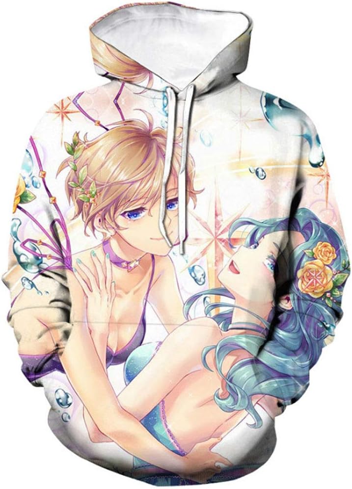 BoerMee Womens Anime Sailor Cosplay Costume Hoodie Cute Girls Luna Pullover Sweatshirt