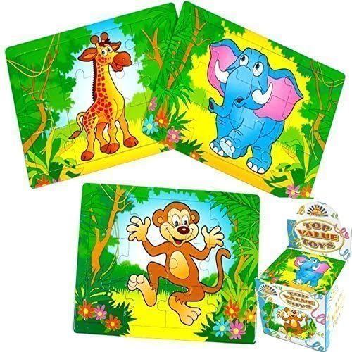 3 X 12 X Mini Zoo Animal Puzzles