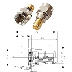 exgoofit F Type to SMA Male Female Coax Connector