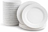 1ABOVE 35 Pack 7-Inch Disposable Paper Plates White 18cm for Parties