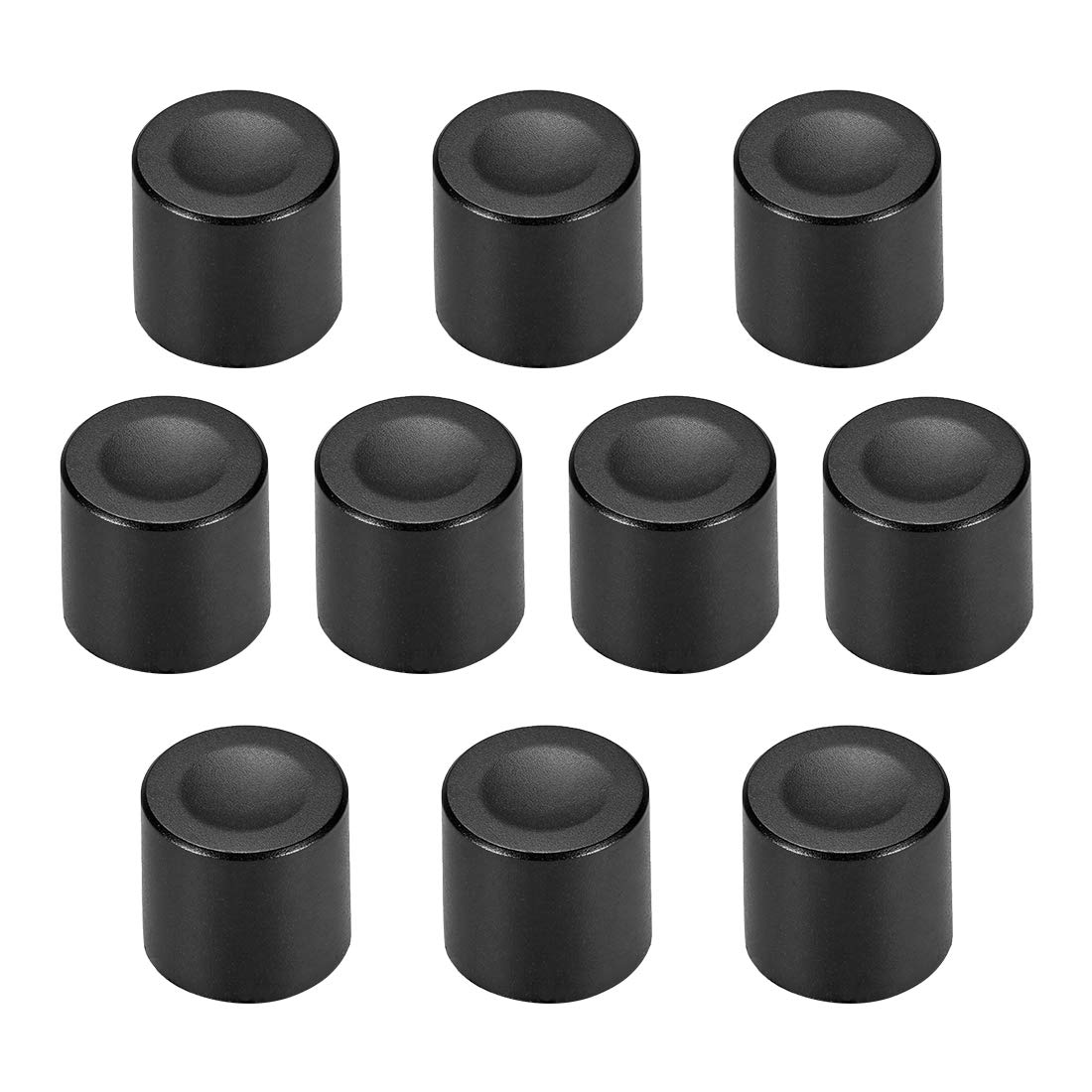 sourcing map 10pcs,Potentiometer Control Knobs For Electric Guitar Acrylic Volume Tone Knobs Black D type 6mm