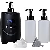 Hot Lather Machine for Shaving Professional Lather Maker for Men Face Shaving Large Capacity Shaving Foam Warmer for Home Salon Barber Shop, with 2X500ml Foam Bottle-Black