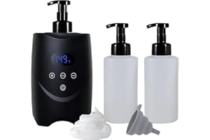 JOJOCOSMO Hot Lather Machine for Shaving Professional Lather Maker for Men Face Shaving Large Capacity Shaving Foam Warmer for Home Salon Barber Shop, with 2 500ml Foam Bottle-Black