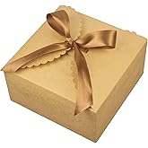 WEWILUCK Brown Gift Boxes 10 Pack 8x8x4 Inches, Large Premium Kraft Gift Box with Lid Bulk for Present, Graduation, Anniversaries, Birthday Party, Father's Day, Christmas, Groomsmen Gifts