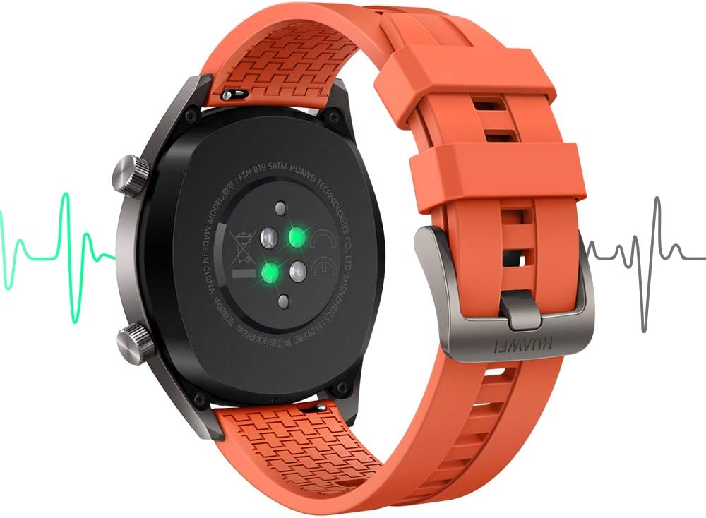 SUNG-LL Huawei Watch GT 2019 Bluetooth SmartWatch,Ultra-Thin Longer Lasting Battery Life, Waterproof, Compatible with iPhone and Android -Titanium ...