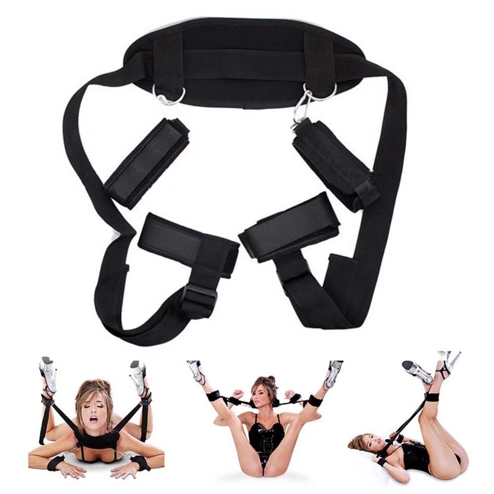 Briviee Technical Sports Bondage Restraints Training Set with Soft Wrist and Ankle Cuffs, Adjustable