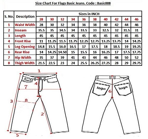 flags men's jeans silky denim (basic008ns)