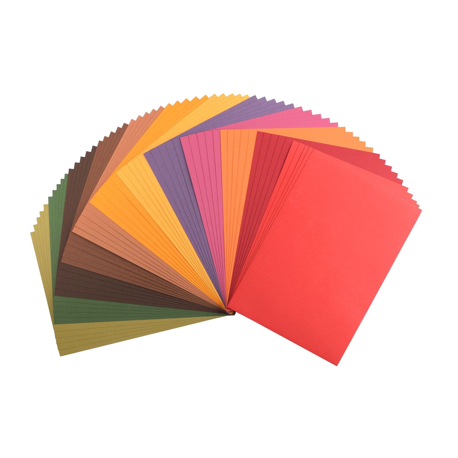 Florence Cardstock Smooth Multicoloured - Coloured Card Making Supplies A4 - Autumn - 19 x 5 Sheets - Coloured Paper for Scrapbooking, Card Making and Other Paper Crafts - 216 GSM