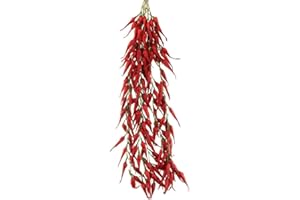 Gresorth Fake Vegetable Bunch Artificial Millet Pepper Decoration for Home Kitchen Shop Party Show Food Display - 5 Strings