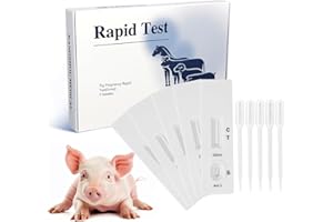 Pig Pregnancy Test Strips for Early Detection in Sows, Accurate & Easy-to-Use 5- Pack Urine Test Kit, Farm Veterinary Supplie