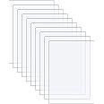Langaelex 10 Pack of Acrylic Sheets 8x10-0.043" Thick Clear Extruded Plexiglass Sheets for Crafts, Picture Frame, Projects Display & DIY
