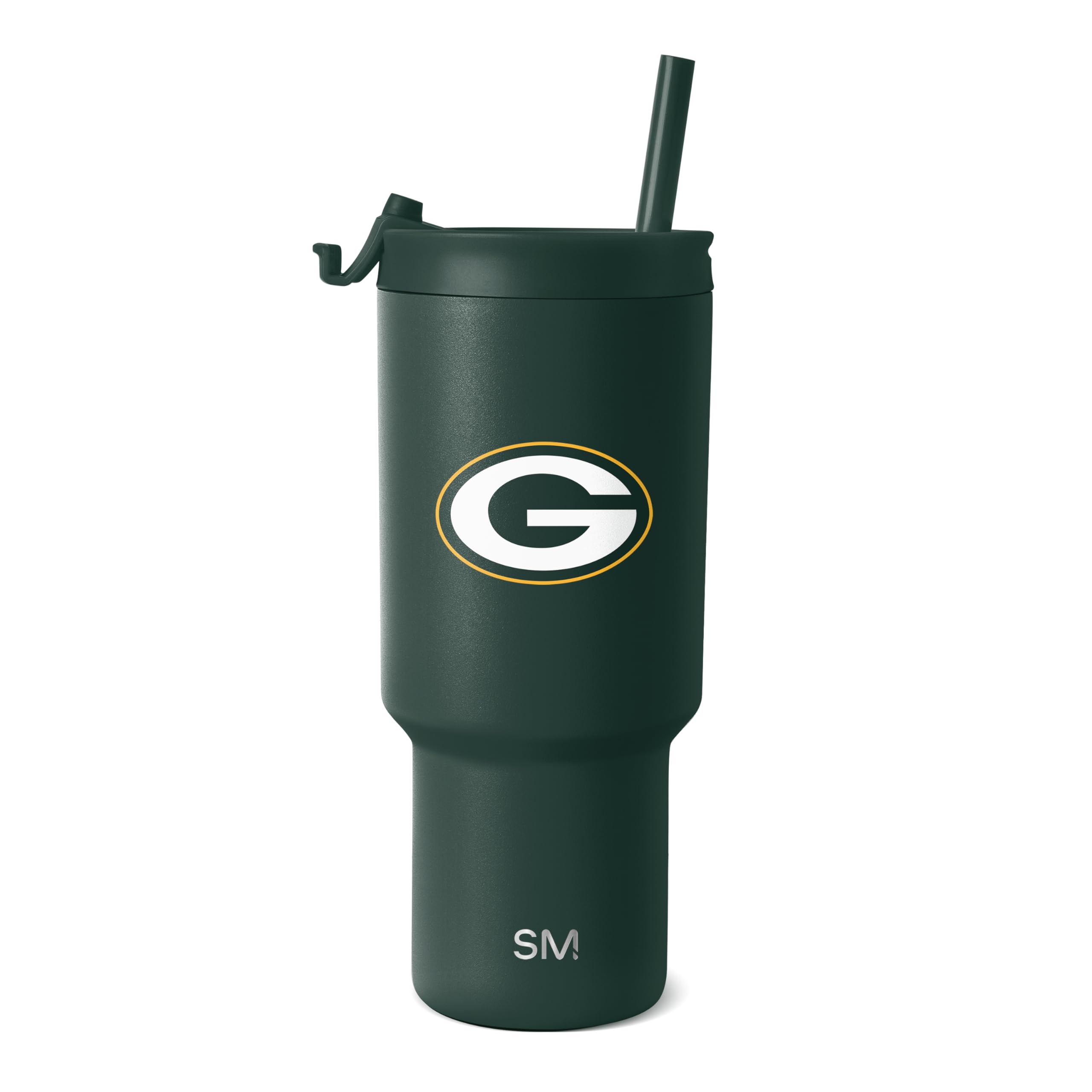 Simple Modern Officially Licensed NFL Green Bay Packers 30 oz Tumbler with Flip Lid and Straws | Insulated Cup Stainless Steel | Gifts for Men Women | Trek Collection | Green Bay Packers Image