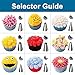 HUASHAN Russian Piping Tips, Cake Decorating Tips, 36 Pcs Russian Nozzles Cake Baking Kit for Cupcakes Cookies - 36 Tips, 2 Couplers,1 Pastry Bag