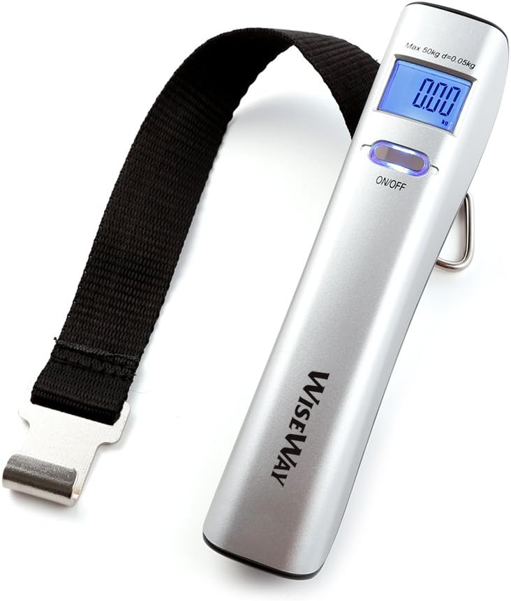 Digital Luggage Weight Scale w/Gift Pouch,protable handheld luggage scale,suitcase baggage scale, AAA Battery included, 110 pounds,Travel Space Saver Bag