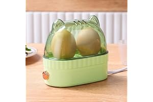 Mini Egg Cooker for Hard-Boiled Eggs, 2-Egg Capacity Automatic Boiler, Egg Cooker For Hard Boiled Soft Boiled Eggs Kitchen Ga