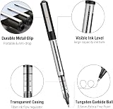 AKARUED 16 Pack Rollerball Pens 0.5mm Black Gel Ink Quick-Dry view 3