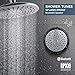 Splashproof Shower Speaker Outdoor Wireless Portable Waterproof IPX6 Bluetooth Speaker With Suction Cup and Hanging Loop -Black