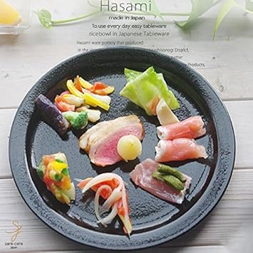 Amazon 和食器 波佐見焼 モダンブラック 黒 ディナープレート お料理 Amazon 和食器 波佐見焼 モダンブラック 黒 ディナープレート お料理