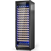 Velivi Wine Cooler-Wine Refrigerator 24 Inch Wide Large Freestanding/Built in Wine Fridge for 176 Bottles with Safety Lock Cellar Chiller Low Noise, Fast Cooling, Black