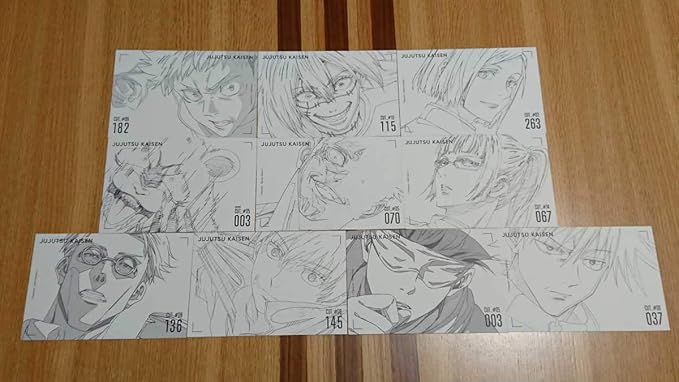 Amazon 呪術廻戦 Mappa Tsutaya Tvアニメ原画集発売記念 Mini原画展 ノベルティ ポストカード 10種 コンプリート コンプ 五条 狗巻 アニメ 萌えグッズ 通販