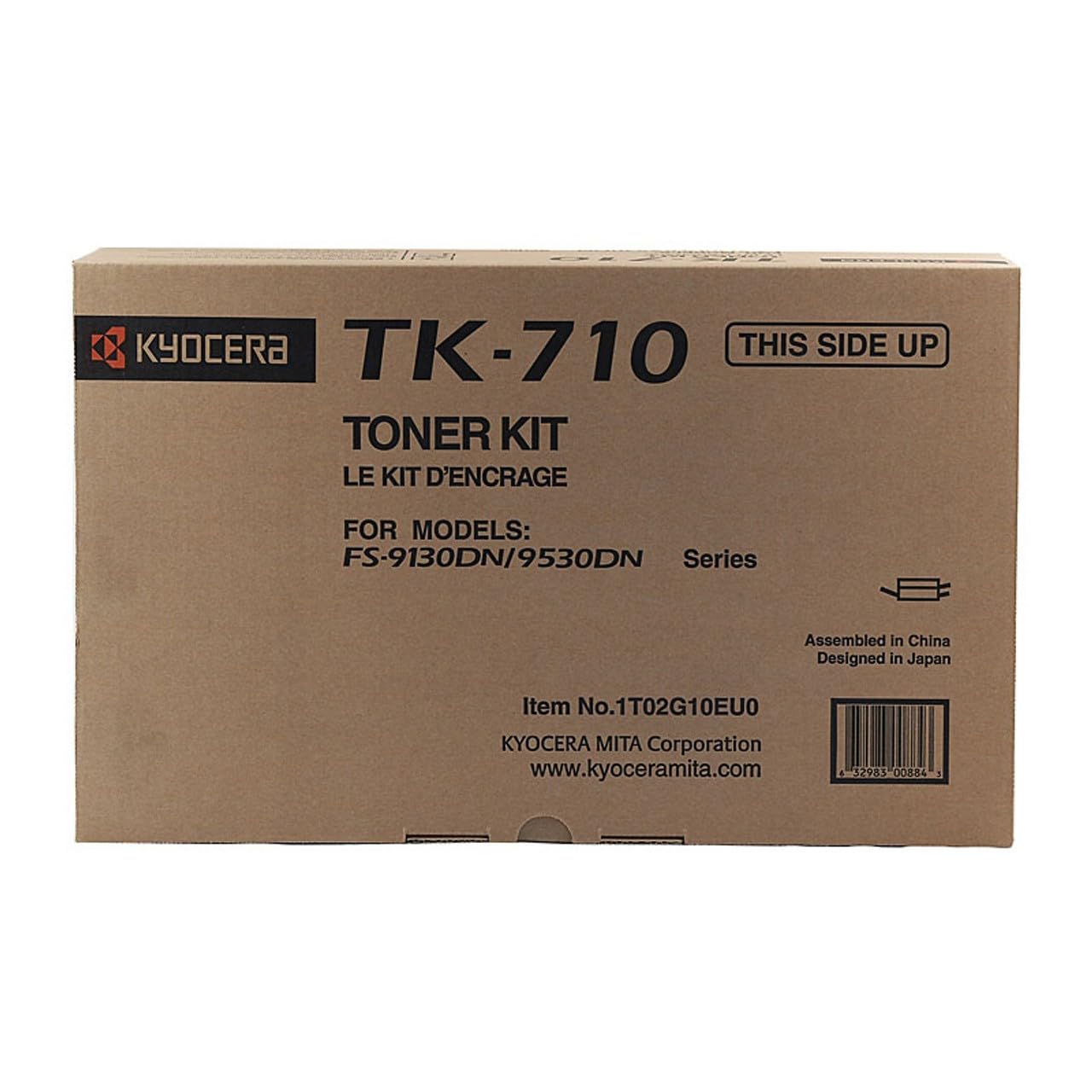 Kyocera Toner Cartridge TK-710 K - BLACK - 40.000 Pages Ultra High Capacity Genuine Premium Printer Toner - 1T02G10EU0 - 0T2G10EU - for FS-9130DN / FS-9530DN