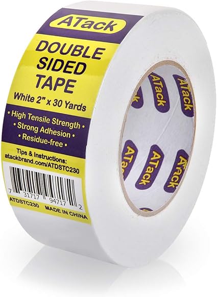 Atack Double Sided Tape White Heavy Duty Double Sides Self Sticky