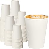 PACKINNO 12 oz White Paper Coffee Cups, Disposable Hot Cups for Coffee, Tea, Cocoa, Beverages, 300 Pack