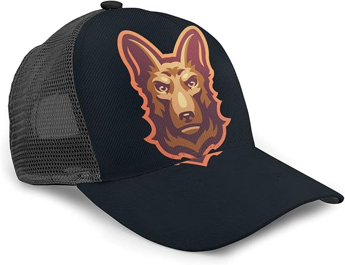German Shepherd Trucks Hats New Casual Baseball Cap Mesh Back Dad Hat