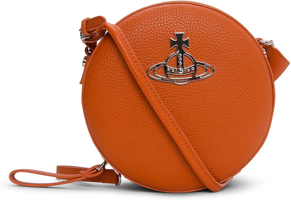 VIVIENNE WESTWOOD Johanna Orange Vegan Round CrossBody Bag Ore One
