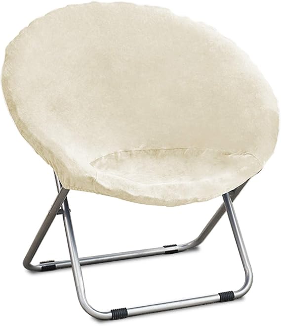 ZC MALL Velvet Saucer Chair Slipcovers,Moon Chair Cover,Spandex Fabric
