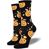 BISOUSOX Halloween Socks Women Pumpkin Socks Crazy Funny Dress Novelty Cute Sock Halloween Gifts for Women Girls