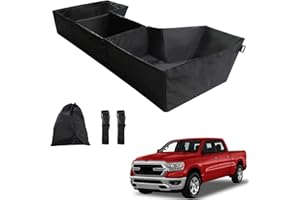 Marretoo Foldable Truck Under Seat Storage 2019-2025 for Ram 1500 Crew Cab (New Body Style) - Black Truck Bed Underseat Stora