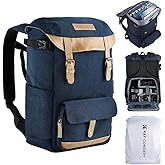 K&F CONCEPT Camera Backpacks for Photographers Travel Bag for Tripod Camera Lence Accessory with laptop compartment and Rain Cover Waterproof Multi-Functional Camera Bags for Dslr Cameras Black