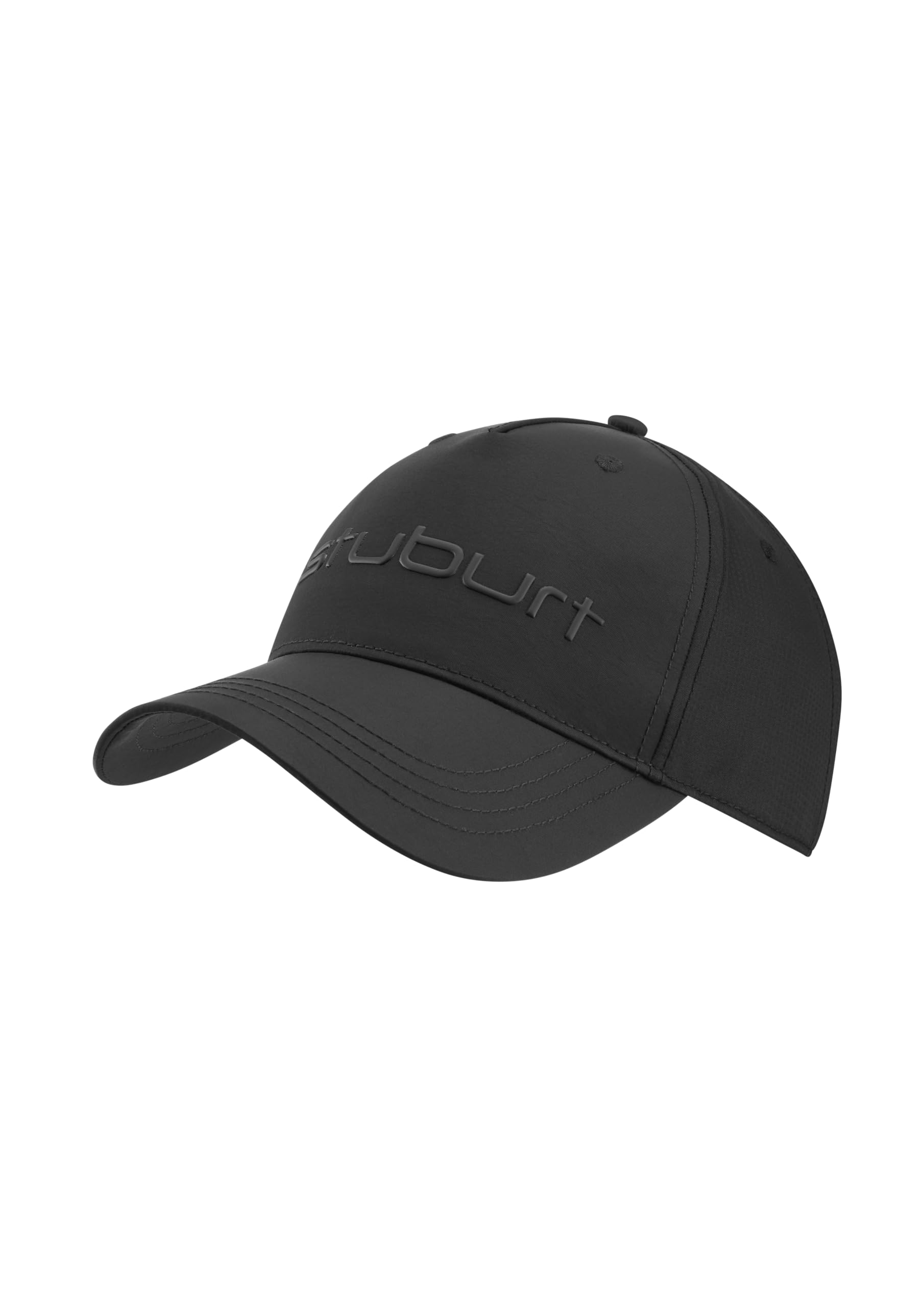 Stuburt Devon Golf Cap - One Size Water-Resistant Golf Hat with Raised Logo - Lightweight, Stylish & Practical Headwear for Men and Women Black