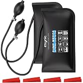 eSynic 2 Pack Large Air Wedge Bag Kit with 4 Wedges-Load-Bearing 300lbs-Heavy-Duty Air Door Lifting Tool with Quick-Release Valve-Up to 2.4" Lift Height&ndash;for Door/Window Install