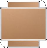 VIZ-PRO Cork Notice Board 120x90cm Silver Aluminium Frame Self-Healing Pin Board view 3