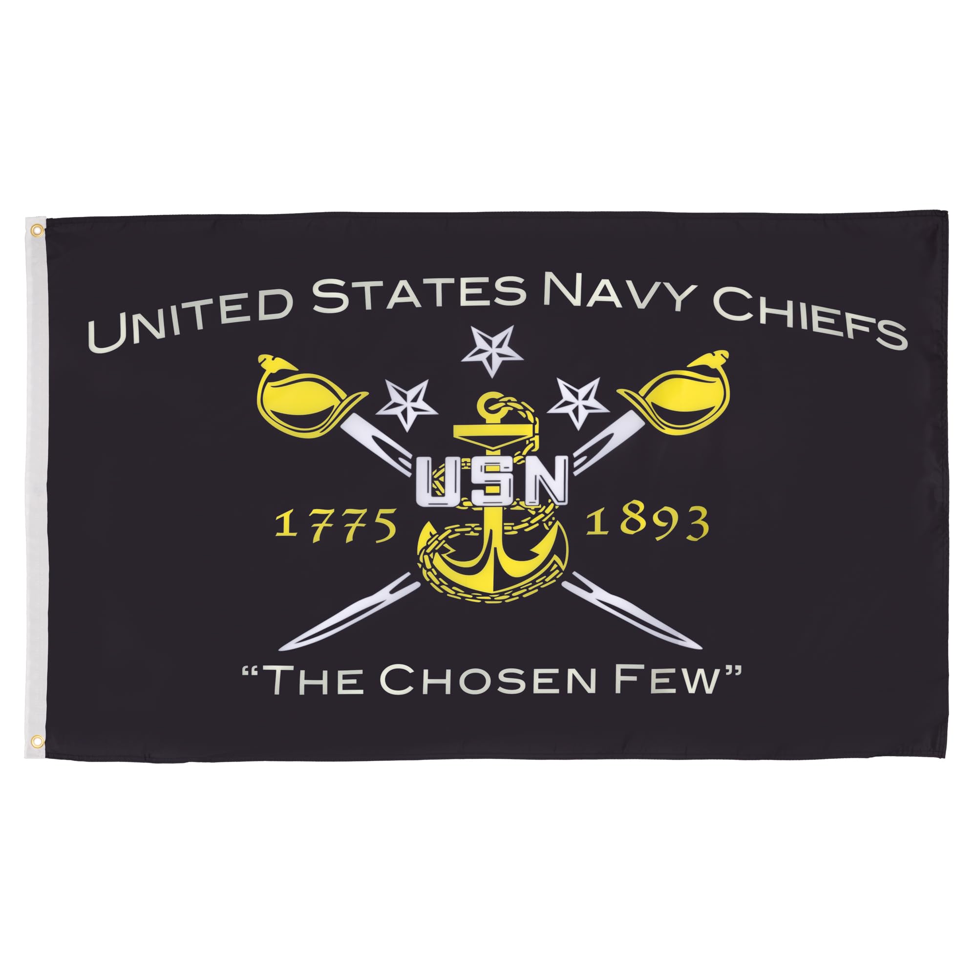 AZ FLAG - Usa Navy Chiefs Flag - 3x5 Ft - 100D Polyester American Army Banner with Two Metal Grommets - Fade Resistant - Vivid Colors - 3' x 5' Feet - 150x90 Cm
