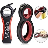 MAEXUS 6 in 1 Multi Opener Jar Opener, 5 in 1 Bottle Can Opener Set, Seal Soda Lid Twist Grips, Jar Opener for Chef Kids…