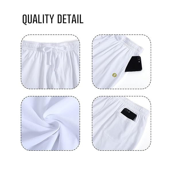 LUCKYCATCUS WOMEN’S BERMUDA SHORTS JERSEY SHORTS WITH POCKETS YOGA WALKING ATHLETIC LONG SHORTS FOR WOMEN KNEE LENGTH (WHITE, XS)