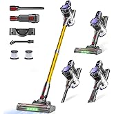 MONSGA Cordless Vacuum Cleaner, 45KPa Stick Vacuum for Home, 50Mins Anti-Tangled Vacuum Cleaner with Charging Dock, Light-Wei