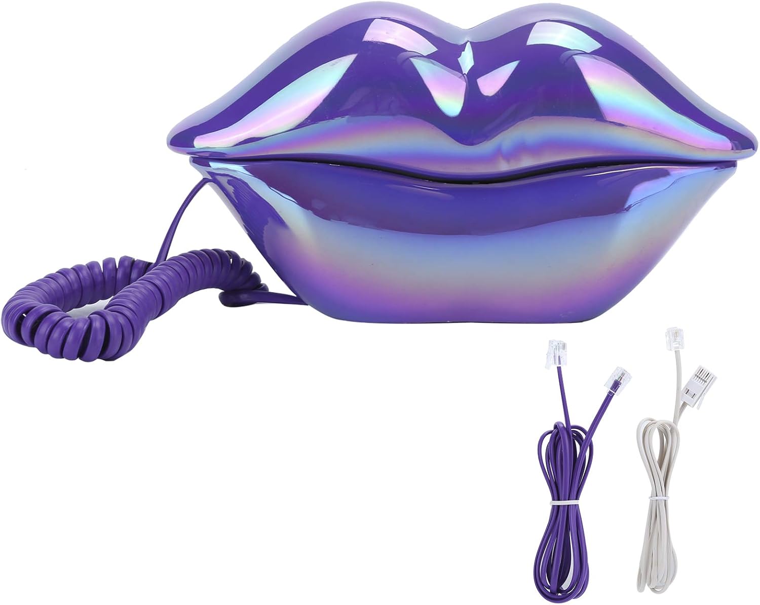 Annadue Corded Lips Telephones, Home Office Shops Land Line, Funny Lip Shape, Wired Phone, Number Storage, Clear Call Sound