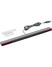 Barra sensore Wii – Younik Barra Sensore infrarossi con filo per Console Nintendo Wii e Wii U (Argentata/nera)
